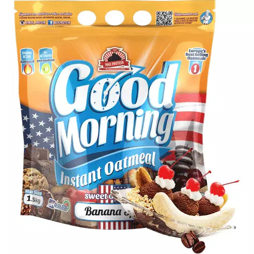 MAX Protein Good Morning Instant Oatmeal (1.5 Kg) max-protein-good-morning-instant-oatmeal-1-5-kg Protein Snacks Banana Split BEST BY APRIL/2023 Max Protein