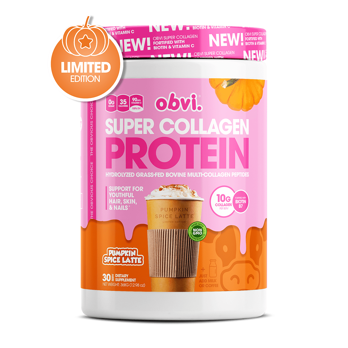 Obvi Flavoured Collagen Protein (30 servings) collagen LIMITED EDITION Pumpkin Spice Latte OBVI