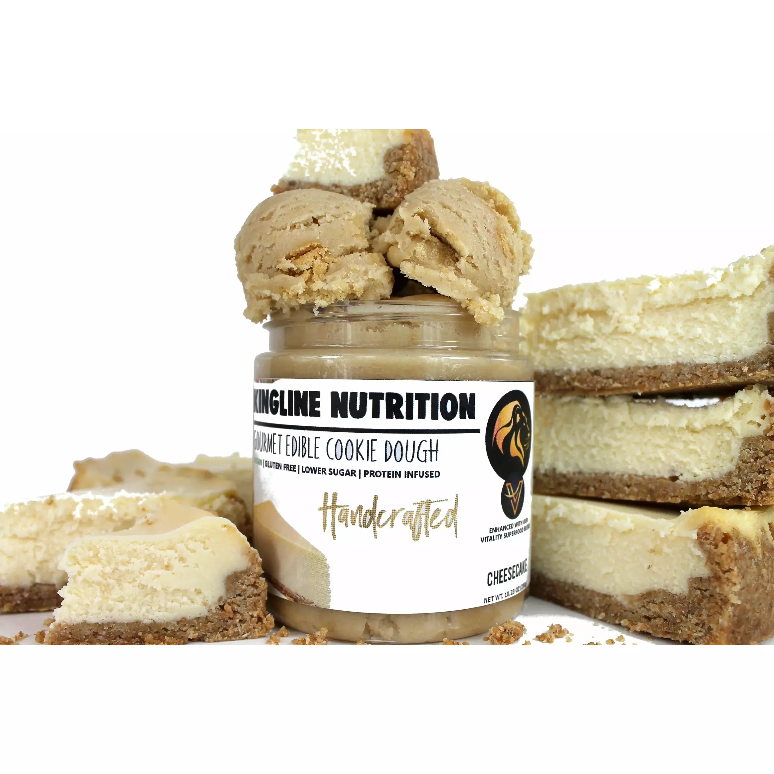 Kingline Nutrition VEGAN Edible Protein Cookie Dough (10 oz jar) Protein Snacks Classic Cheesecake Kingline Nutition