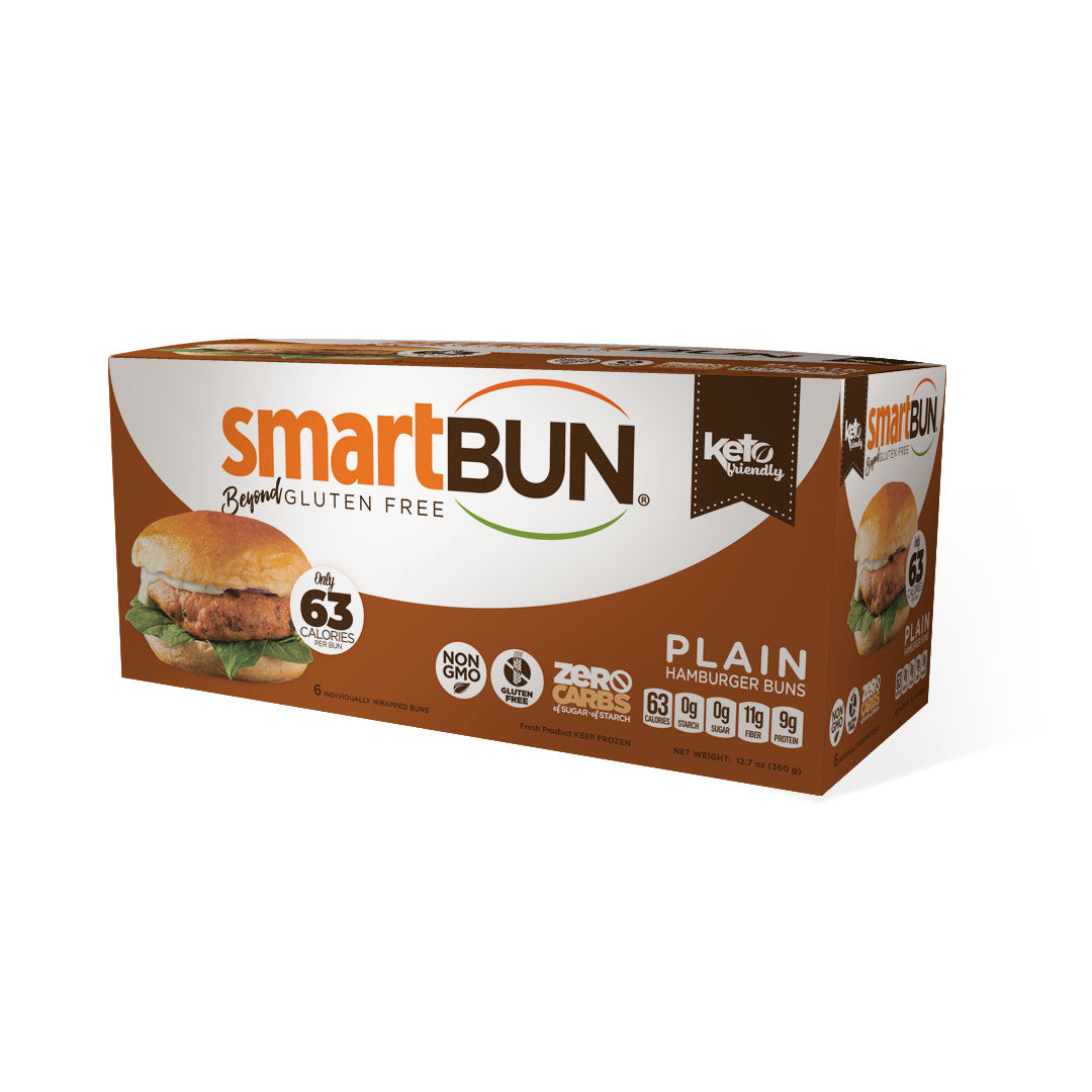 Smart Baking SmartBun Gluten-Free Keto Protein Bun (1 box of 6 buns) *KEEP FROZEN* Protein Snacks Plain SmartBaking