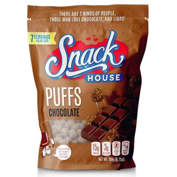 Snackhouse Protein Puffs / Cereal (7 servings) Protein Snacks Chocolate Snackhouse