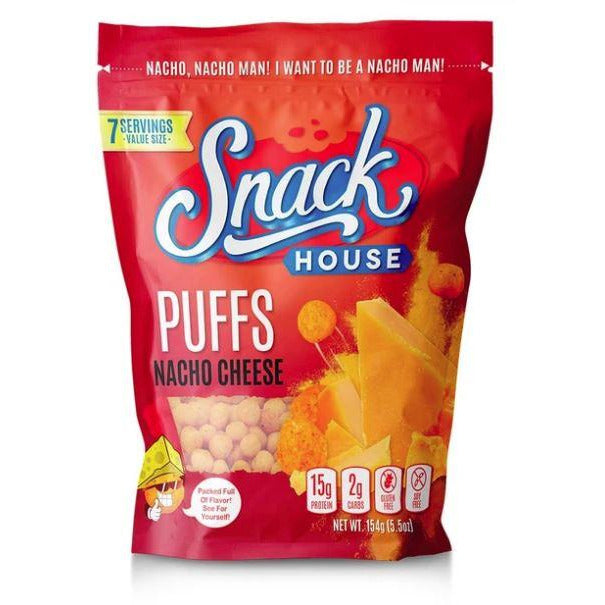 Snackhouse Protein Puffs / Cereal (7 servings) Protein Snacks Nacho Cheese Snackhouse