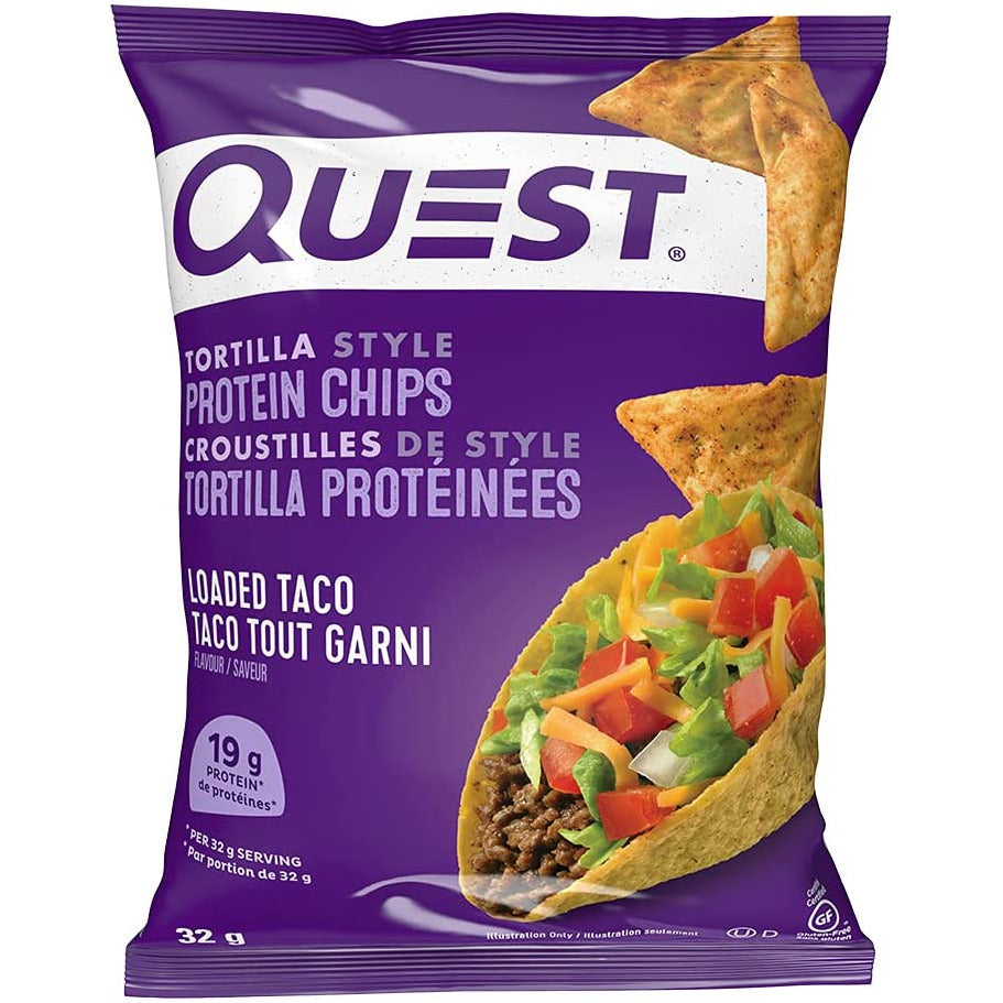 Quest Nutrition Protein Chips (1 bag) Protein Snacks Tortilla Style Loaded Taco Quest Nutrition quest-nutrition-protein-chips-1-bag