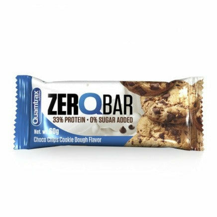 Quamtrax Nutrition Zero Q-Bar  BEST BY OCT 06/2022 (1 bar) Protein Snacks Choco Chips Cookie Dough BEST BY OCT 06/2022 Quamtrax Nutrition quamtrax-nutrition-zero-q-bar-1-bar